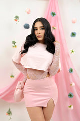 Pantiblusa Tshirt Encaje Rosa