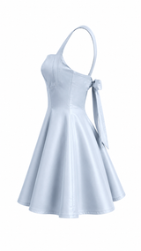 Vestido Corto Volado Azul