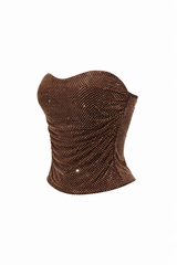 Crop Top Rhinestone Cafe