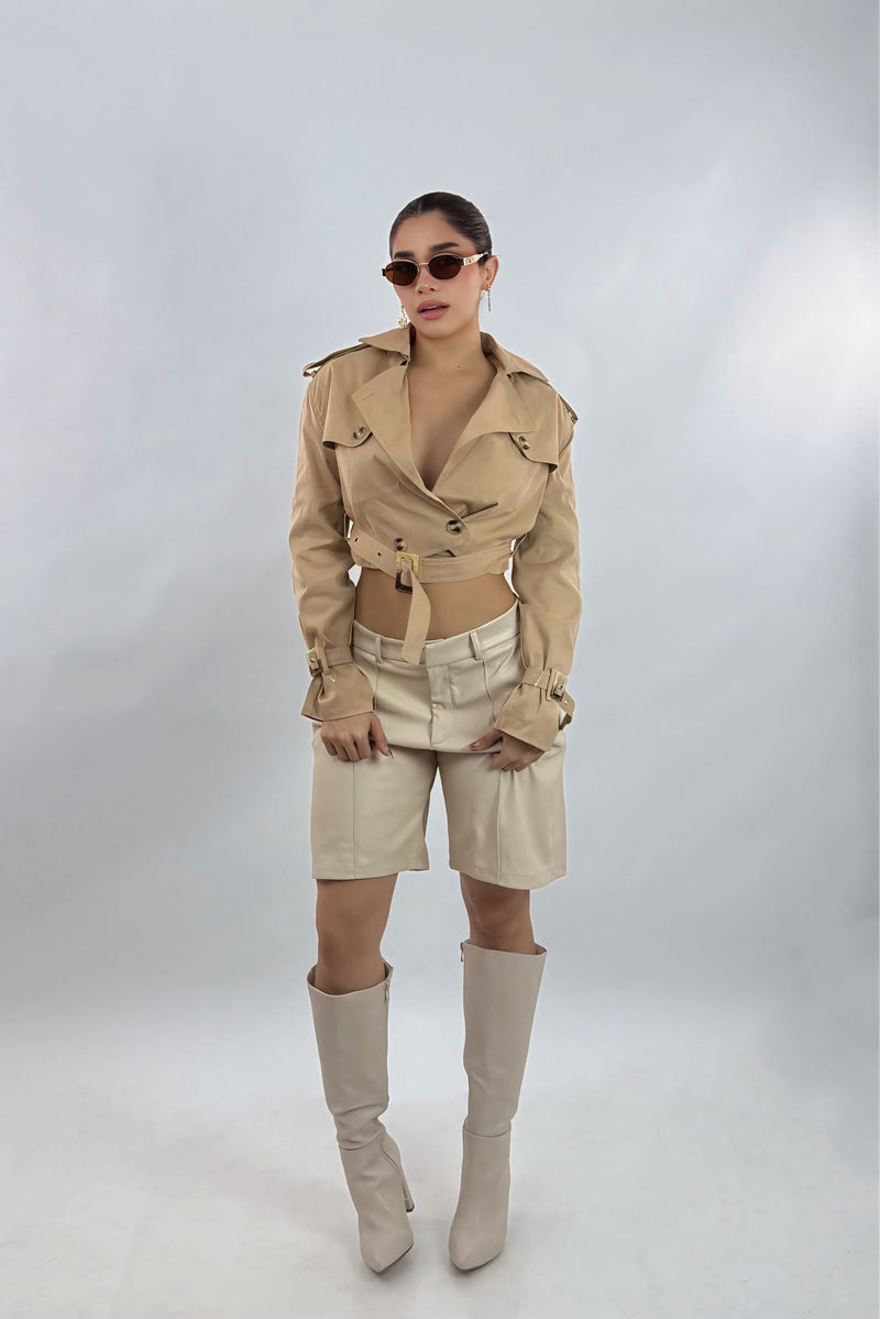 Cazadora Corta Beige