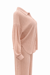 Set Camisa y Pantalon Rhinestone Rosa