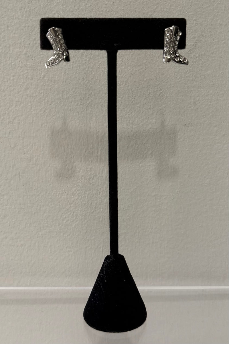 Aretes Cowboy Boots Silver
