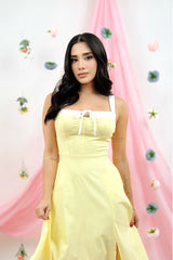Vestido Midi Tirantes Amarillo