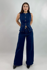 Set Chaleco y Pantalon Denim