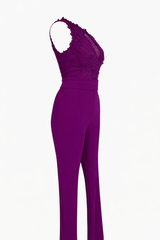 Romper Violeta Con Encaje