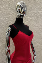 Vestido Satin Largo Rojo