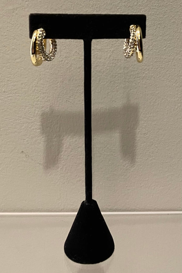 Aretes Double Ring Golden