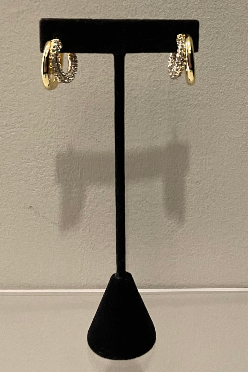 Aretes Double Ring Golden