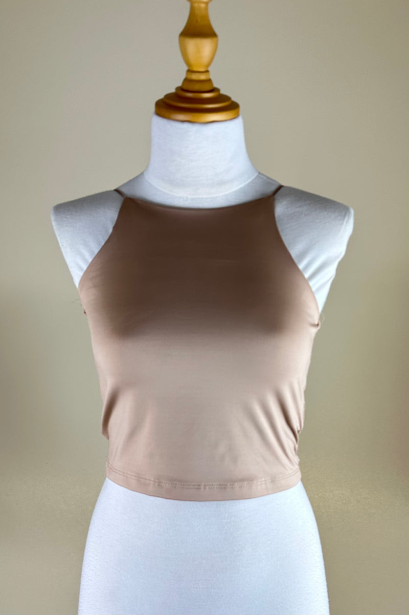 Blusa Corta Basica Beige