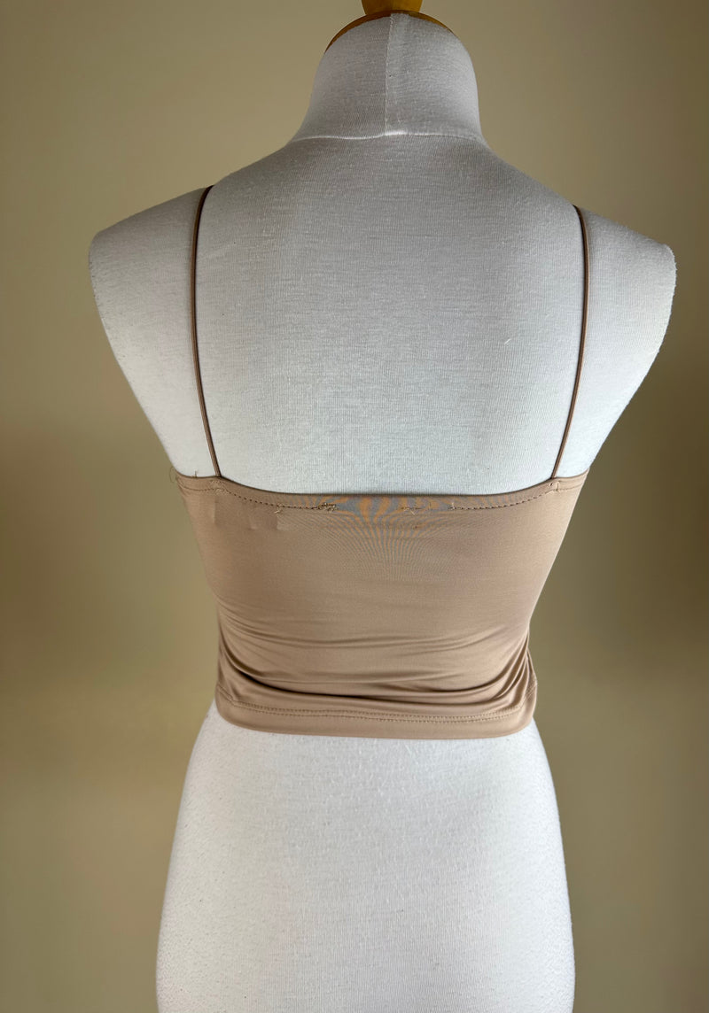 Blusa Corta Basica Beige