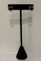 Ear Dupe Ferragamo Rhinestone Silver