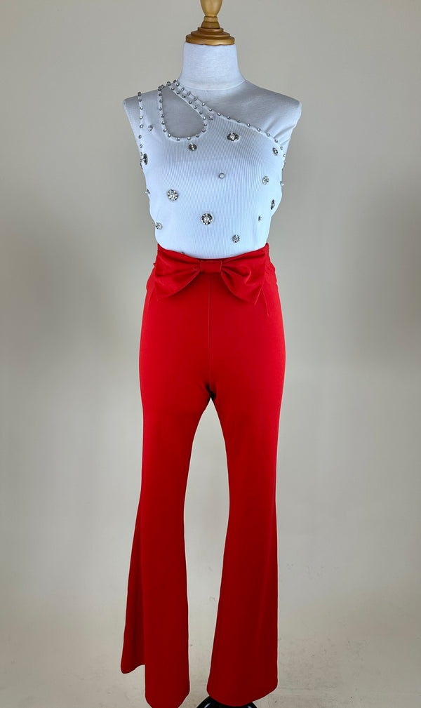 Pantalón Rojo con Moño