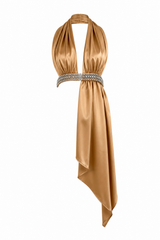 Croptop Beige Con Estola Beige