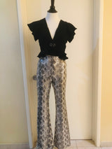 Pantalon Animal Print Plata