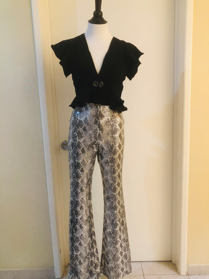 Pantalon Animal Print Plata