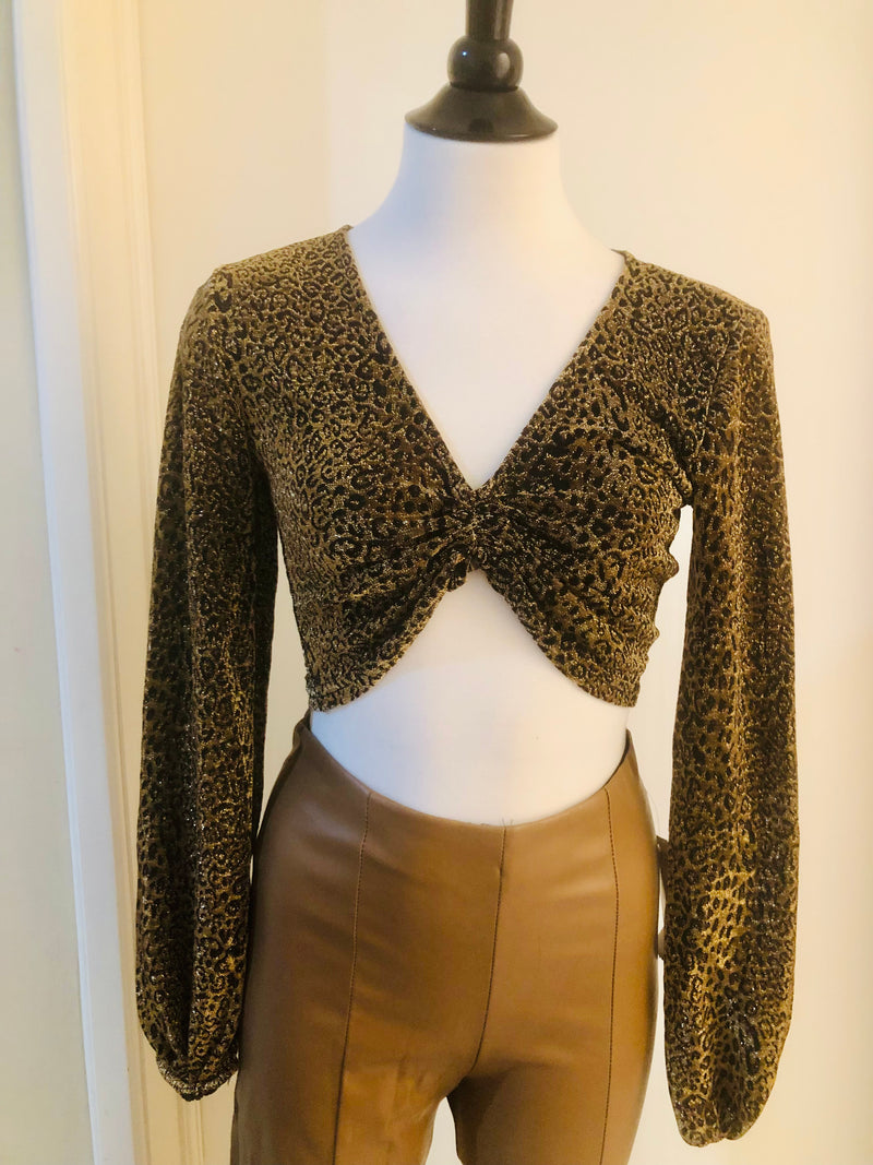 Croptop Animal Print De Pana