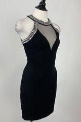 Vestido Halter Con Piedras