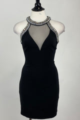 Vestido Halter Con Piedras