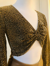 Croptop Animal Print De Pana