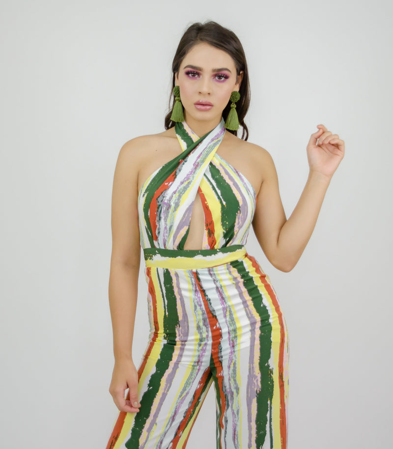 Romper con Moño Estampado de Colores