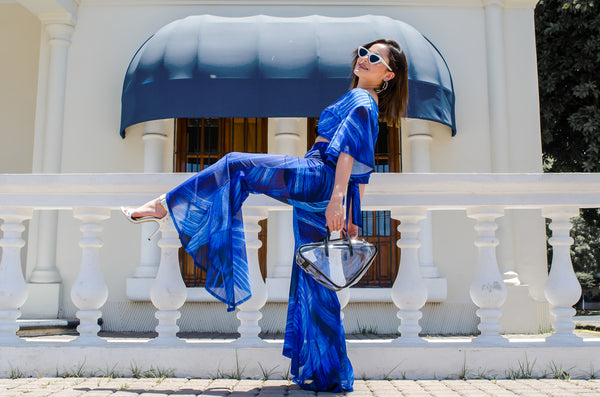 Pantalón Azul Acampanado