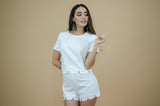 Blusa Blanca Con Estoperoles