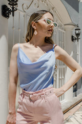 Blusa Satinada con Tirantes