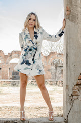 Vestido Blazer Floreado