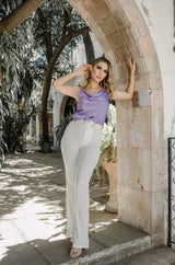 Blusa Satinada con Tirantes