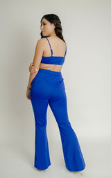 Set De Pantalon Con Top Azul