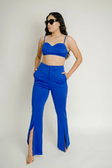 Set De Pantalon Con Top Azul