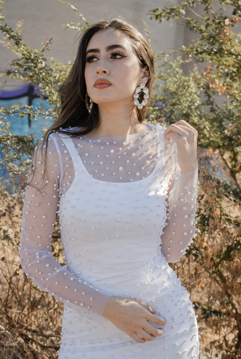 Vestido Transparente Con App de Perlas – Zorra Store