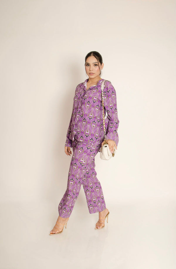 Pantalon Print Garigol Morado